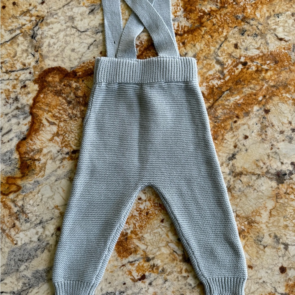 Oat Children’s Gray Knit Overalls
